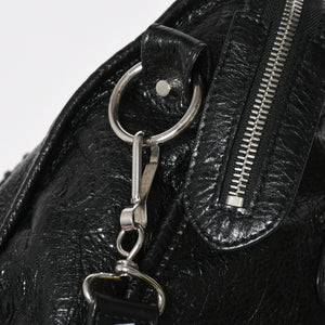 極美品 BALENCIAGA バレンシアガ クラシックシティ ショルダーバッグ 431621 レザー ブラック シルバー金具 中古 4a008318
