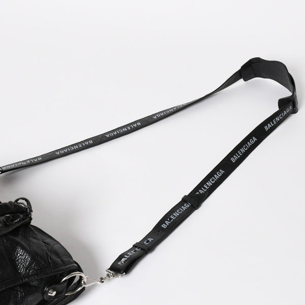 極美品 BALENCIAGA バレンシアガ クラシックシティ ショルダーバッグ 431621 レザー ブラック シルバー金具 中古 4a008318