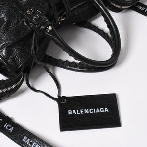 極美品 BALENCIAGA バレンシアガ クラシックシティ ショルダーバッグ 431621 レザー ブラック シルバー金具 中古 4a008318