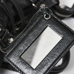 極美品 BALENCIAGA バレンシアガ クラシックシティ ショルダーバッグ 431621 レザー ブラック シルバー金具 中古 4a008318