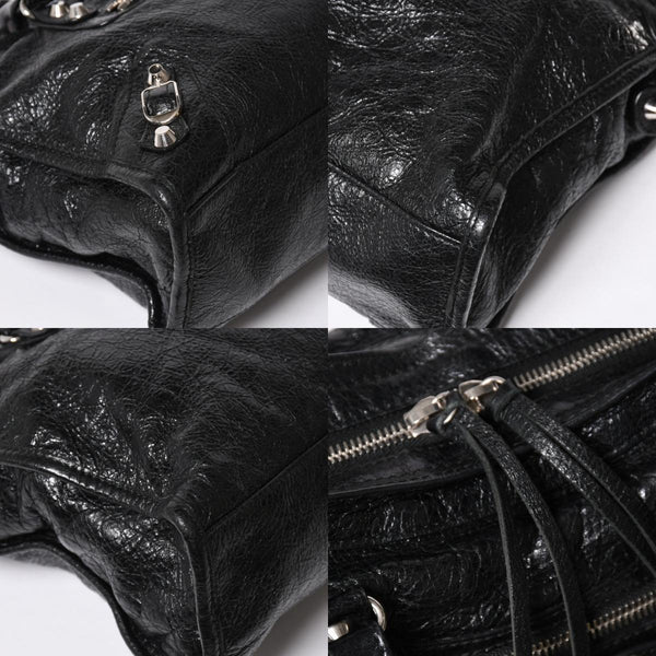極美品 BALENCIAGA バレンシアガ クラシックシティ ショルダーバッグ 431621 レザー ブラック シルバー金具 中古 4a008318