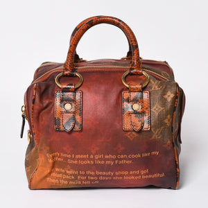 新品同様 LOUIS VUITTON ルイヴィトン リチャードプリンス ジョークス マンクレイジー ハンドバッグ M95737 ルージュ ゴールド金具 中古 4a008350