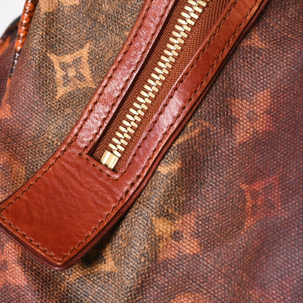 新品同様 LOUIS VUITTON ルイヴィトン リチャードプリンス ジョークス マンクレイジー ハンドバッグ M95737 ルージュ ゴールド金具 中古 4a008350