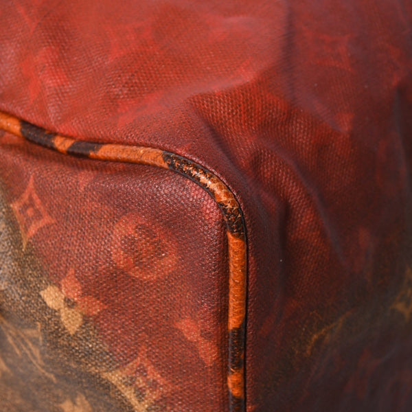 新品同様 LOUIS VUITTON ルイヴィトン リチャードプリンス ジョークス マンクレイジー ハンドバッグ M95737 ルージュ ゴールド金具 中古 4a008350