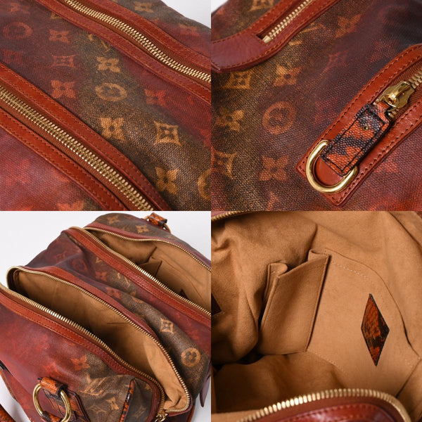 新品同様 LOUIS VUITTON ルイヴィトン リチャードプリンス ジョークス マンクレイジー ハンドバッグ M95737 ルージュ ゴールド金具 中古 4a008350