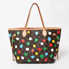 新品同様 LOUIS VUITTON ルイヴィトン LV×YK ネヴァーフルＭＭ M46381 草間彌生 モノグラム ブラウン 中古 4a008325