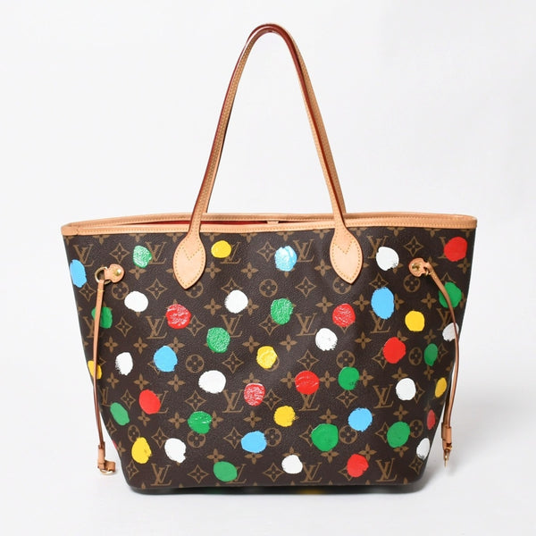 新品同様 LOUIS VUITTON ルイヴィトン LV×YK ネヴァーフルＭＭ M46381 草間彌生 モノグラム ブラウン 中古 4a008325
