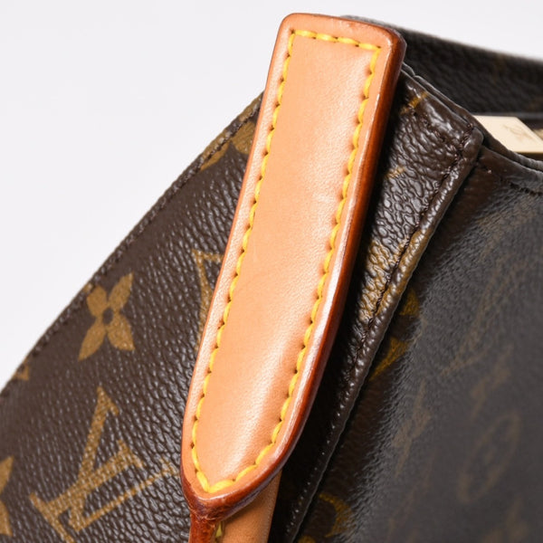 Very Good Condition LOUIS VUITTON Looping MM One Shoulder Bag M51146 Monogram PVC Leather Brown Gold Hardware Used 4a008387
