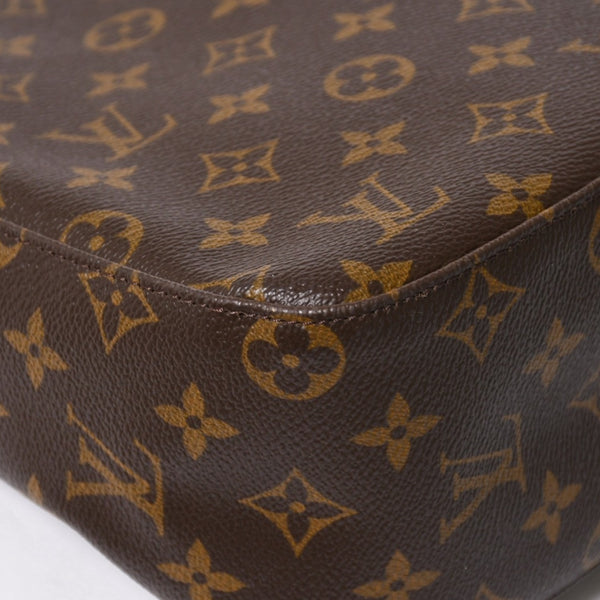 Very Good Condition LOUIS VUITTON Looping MM One Shoulder Bag M51146 Monogram PVC Leather Brown Gold Hardware Used 4a008387