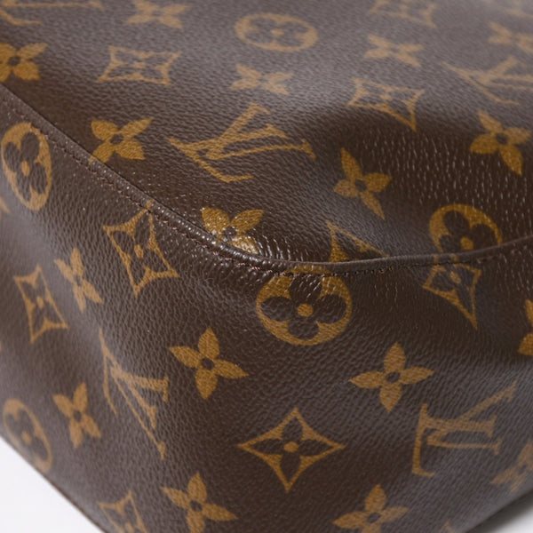 Very Good Condition LOUIS VUITTON Looping MM One Shoulder Bag M51146 Monogram PVC Leather Brown Gold Hardware Used 4a008387