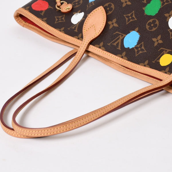 新品同様 LOUIS VUITTON ルイヴィトン LV×YK ネヴァーフルＭＭ M46381 草間彌生 モノグラム ブラウン 中古 4a008325