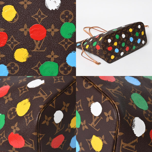新品同様 LOUIS VUITTON ルイヴィトン LV×YK ネヴァーフルＭＭ M46381 草間彌生 モノグラム ブラウン 中古 4a008325