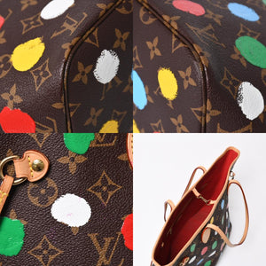 新品同様 LOUIS VUITTON ルイヴィトン LV×YK ネヴァーフルＭＭ M46381 草間彌生 モノグラム ブラウン 中古 4a008325