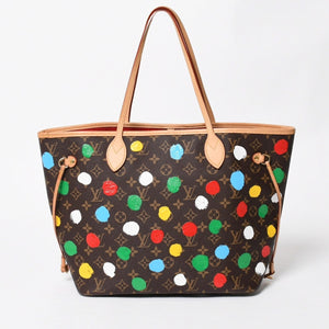 新品同様 LOUIS VUITTON ルイヴィトン LV×YK ネヴァーフルＭＭ M46381 草間彌生 モノグラム ブラウン 中古 4a008325