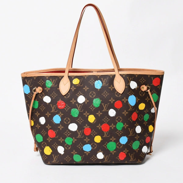 新品同様 LOUIS VUITTON ルイヴィトン LV×YK ネヴァーフルＭＭ M46381 草間彌生 モノグラム ブラウン 中古 4a008325