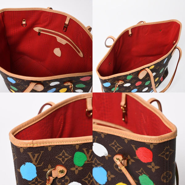 新品同様 LOUIS VUITTON ルイヴィトン LV×YK ネヴァーフルＭＭ M46381 草間彌生 モノグラム ブラウン 中古 4a008325