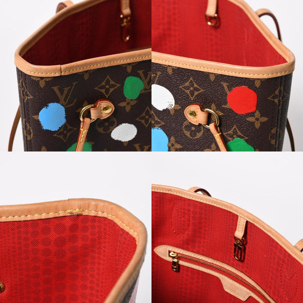 新品同様 LOUIS VUITTON ルイヴィトン LV×YK ネヴァーフルＭＭ M46381 草間彌生 モノグラム ブラウン 中古 4a008325