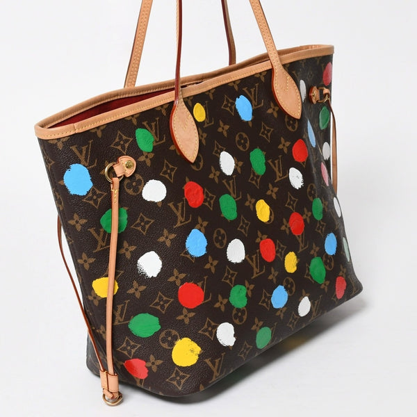 新品同様 LOUIS VUITTON ルイヴィトン LV×YK ネヴァーフルＭＭ M46381 草間彌生 モノグラム ブラウン 中古 4a008325
