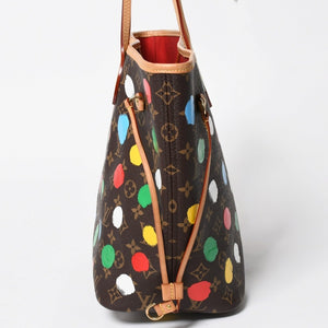 新品同様 LOUIS VUITTON ルイヴィトン LV×YK ネヴァーフルＭＭ M46381 草間彌生 モノグラム ブラウン 中古 4a008325