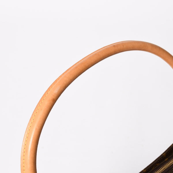 極美品 LOUIS VUITTON ルイヴィトン ルーピングMM ワンショルダーバッグ M51146 モノグラム PVC レザー ブラウン ゴールド金具 中古 4a008388