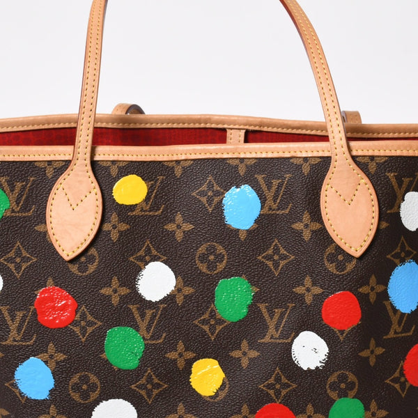新品同様 LOUIS VUITTON ルイヴィトン LV×YK ネヴァーフルＭＭ M46381 草間彌生 モノグラム ブラウン 中古 4a008325