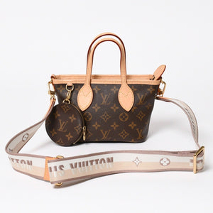 極美品 LOUIS VUITTON ルイヴィトン ネヴァーフルBB ハンドバッグ M46705 ショルダーバッグ 2WAY モノグラム ブラウン PVC レザー 中古 4a008393
