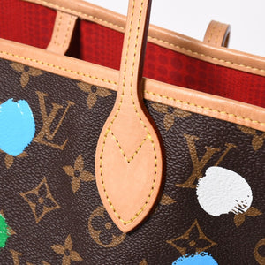 新品同様 LOUIS VUITTON ルイヴィトン LV×YK ネヴァーフルＭＭ M46381 草間彌生 モノグラム ブラウン 中古 4a008325