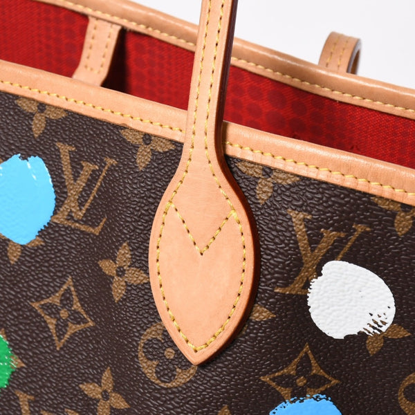 新品同様 LOUIS VUITTON ルイヴィトン LV×YK ネヴァーフルＭＭ M46381 草間彌生 モノグラム ブラウン 中古 4a008325