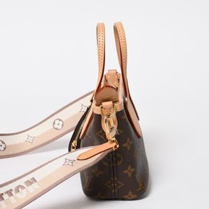 極美品 LOUIS VUITTON ルイヴィトン ネヴァーフルBB ハンドバッグ M46705 ショルダーバッグ 2WAY モノグラム ブラウン PVC レザー 中古 4a008393