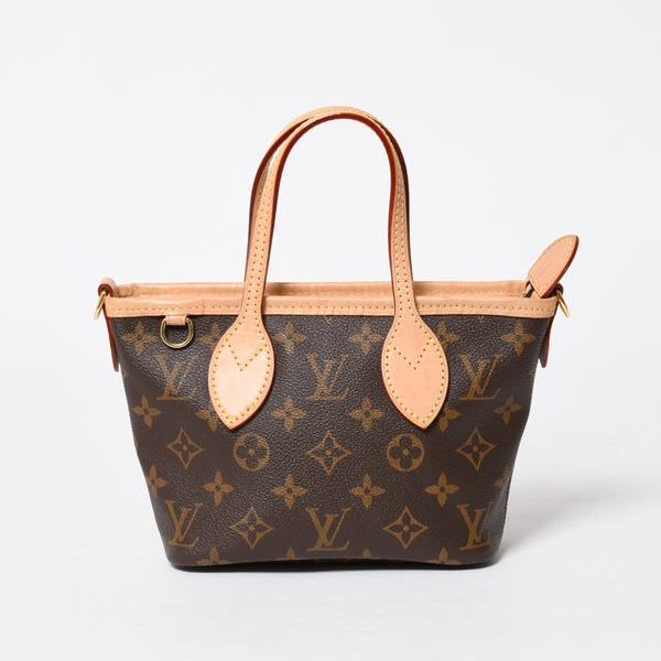 極美品 LOUIS VUITTON ルイヴィトン ネヴァーフルBB ハンドバッグ M46705 ショルダーバッグ 2WAY モノグラム ブラウン PVC レザー 中古 4a008393