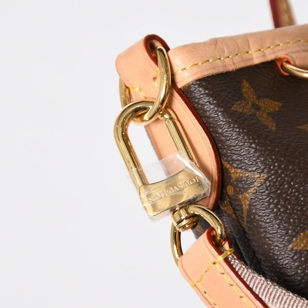 極美品 LOUIS VUITTON ルイヴィトン ネヴァーフルBB ハンドバッグ M46705 ショルダーバッグ 2WAY モノグラム ブラウン PVC レザー 中古 4a008393