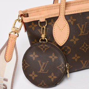 極美品 LOUIS VUITTON ルイヴィトン ネヴァーフルBB ハンドバッグ M46705 ショルダーバッグ 2WAY モノグラム ブラウン PVC レザー 中古 4a008393