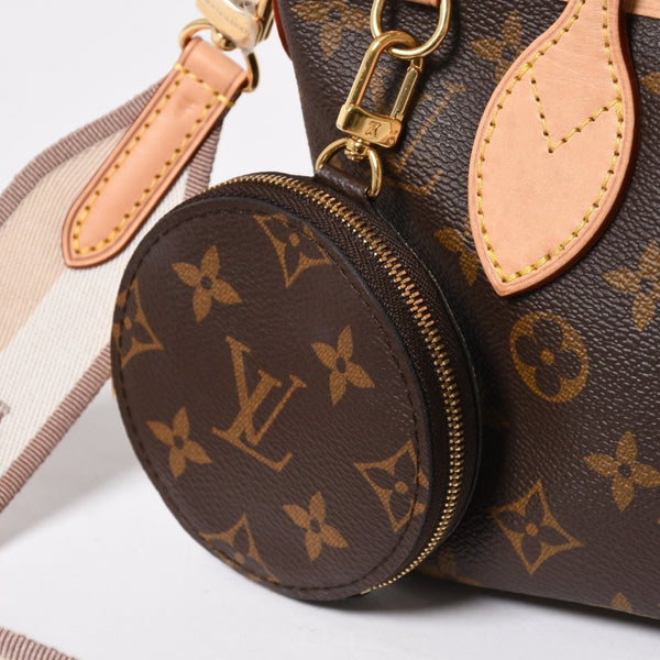 極美品 LOUIS VUITTON ルイヴィトン ネヴァーフルBB ハンドバッグ M46705 ショルダーバッグ 2WAY モノグラム ブラウン PVC レザー 中古 4a008393