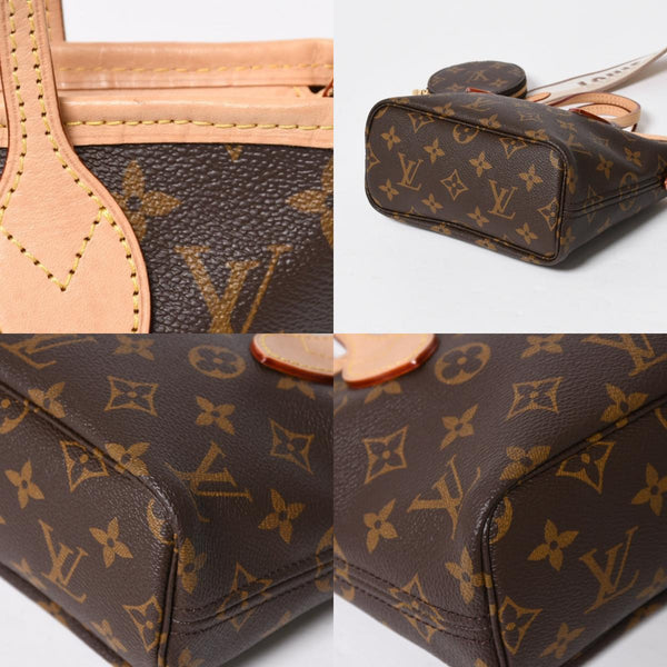 極美品 LOUIS VUITTON ルイヴィトン ネヴァーフルBB ハンドバッグ M46705 ショルダーバッグ 2WAY モノグラム ブラウン PVC レザー 中古 4a008393