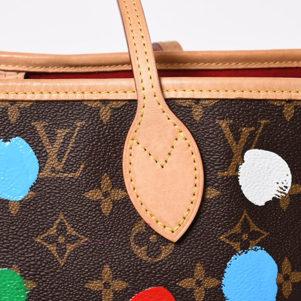 新品同様 LOUIS VUITTON ルイヴィトン LV×YK ネヴァーフルＭＭ M46381 草間彌生 モノグラム ブラウン 中古 4a008325
