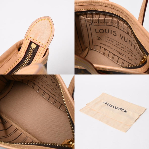 極美品 LOUIS VUITTON ルイヴィトン ネヴァーフルBB ハンドバッグ M46705 ショルダーバッグ 2WAY モノグラム ブラウン PVC レザー 中古 4a008393