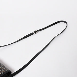 極美品 GOYARD ゴヤール BELVEDERE PM ベルヴェデーレPM ショルダーバッグ ブラック PVC レザー シルバー金具 中古 4a008420