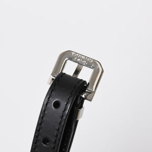 極美品 GOYARD ゴヤール BELVEDERE PM ベルヴェデーレPM ショルダーバッグ ブラック PVC レザー シルバー金具 中古 4a008420
