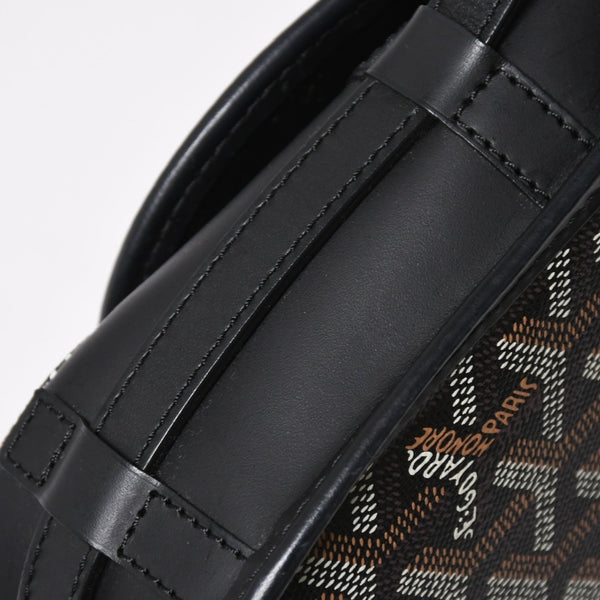 極美品 GOYARD ゴヤール BELVEDERE PM ベルヴェデーレPM ショルダーバッグ ブラック PVC レザー シルバー金具 中古 4a008420