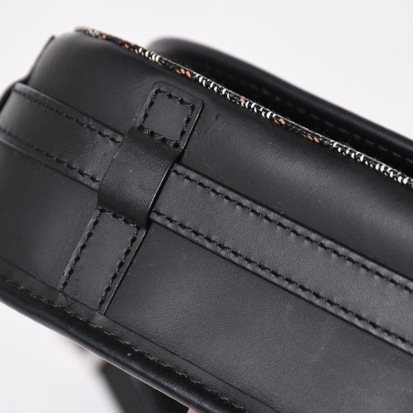 極美品 GOYARD ゴヤール BELVEDERE PM ベルヴェデーレPM ショルダーバッグ ブラック PVC レザー シルバー金具 中古 4a008420
