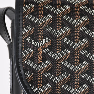 極美品 GOYARD ゴヤール BELVEDERE PM ベルヴェデーレPM ショルダーバッグ ブラック PVC レザー シルバー金具 中古 4a008420