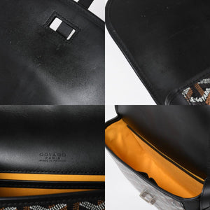 極美品 GOYARD ゴヤール BELVEDERE PM ベルヴェデーレPM ショルダーバッグ ブラック PVC レザー シルバー金具 中古 4a008420
