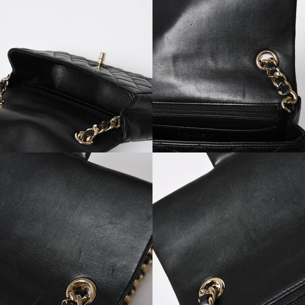 極美品 CHANEL シャネル ミニマトラッセ 20 Sフラップ Sチェーンショルダーバッグ AS2326 30番台 ココマーク ラムスキン ブラック 中古 4a008337