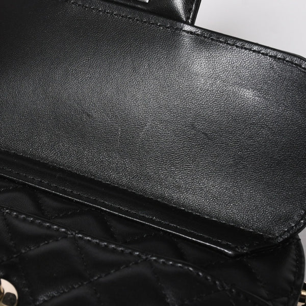 新品同様 CHANEL シャネル HEART BAG ハート チェーンショルダーバッグ AS5764 ランダム番台 ココマーク ラムスキン ブラック 中古 4a008591
