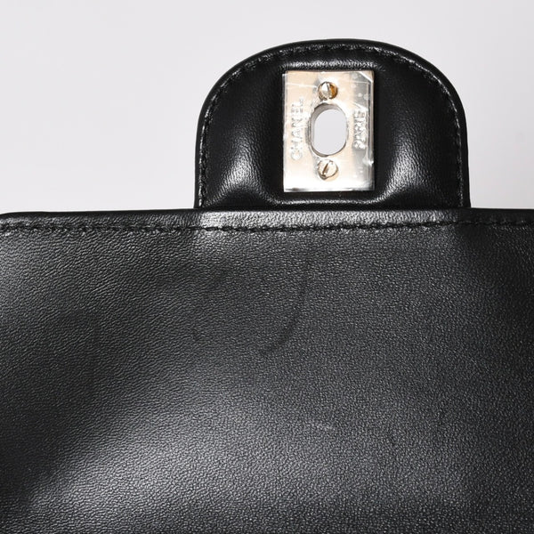 新品同様 CHANEL シャネル HEART BAG ハート チェーンショルダーバッグ AS5764 ランダム番台 ココマーク ラムスキン ブラック 中古 4a008591