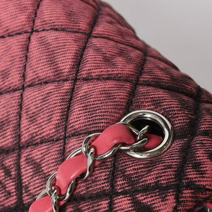Very Good Condition CHANEL Chanel Matelasse 23cm Mini Shoulder Bag No. 29 Made in France Denim Pink Black Silver Hardware Used 4a008332