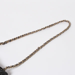 極美品 CHANEL シャネル マトラッセ25 Wチェーン Sフラップ ショルダーバッグ 11番台 ココマーク コットンジャージー グレー 中古 4a008347