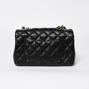 極美品 CHANEL シャネル ミニマトラッセ 20 Sフラップ Sチェーンショルダーバッグ AS2326 30番台 ココマーク ラムスキン ブラック 中古 4a008337