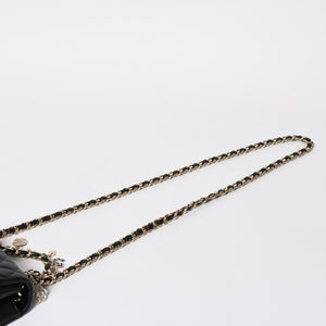 極美品 CHANEL シャネル ミニマトラッセ 20 Sフラップ Sチェーンショルダーバッグ AS2326 30番台 ココマーク ラムスキン ブラック 中古 4a008337