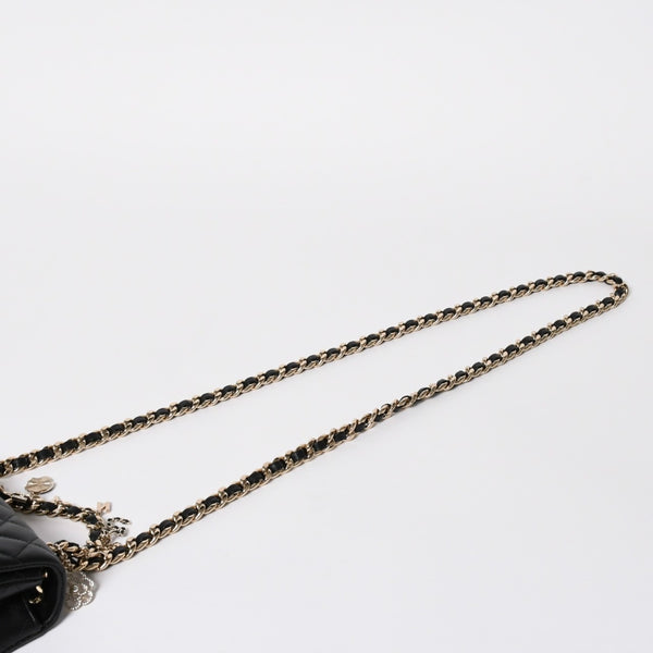 極美品 CHANEL シャネル ミニマトラッセ 20 Sフラップ Sチェーンショルダーバッグ AS2326 30番台 ココマーク ラムスキン ブラック 中古 4a008337